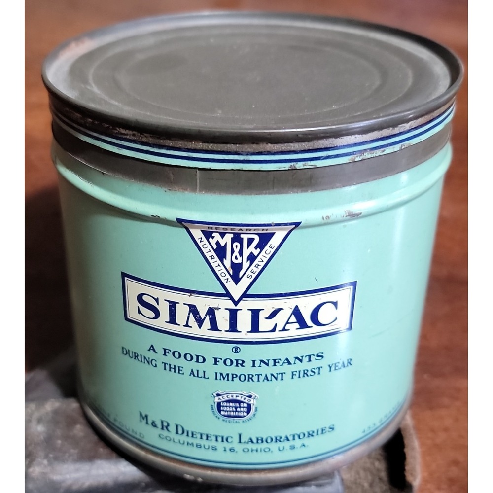 Vintage Similac A Food For Infants Litho Tin Box M&R Dietetic Laboratories USA